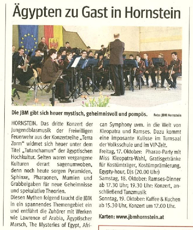 Terra Zorm 2008 - Tutanchamun - Bezirksblatt