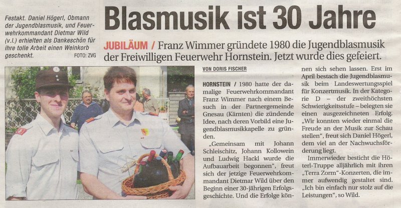 JBM Hornstein ist 30 Jahre