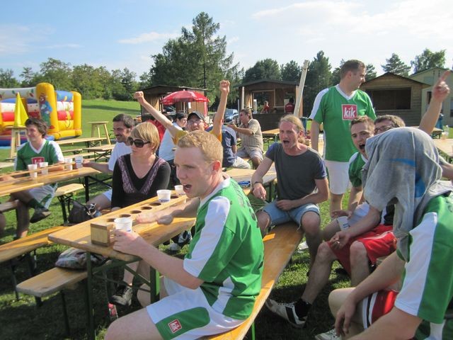 Die Bergla beim Anfeuern